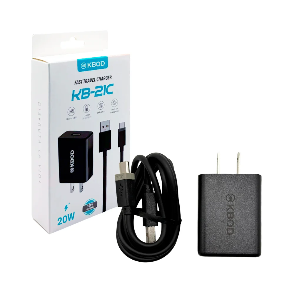 Combo cargador kbod con cubo de carga rápida, de una entrada usb, cab…