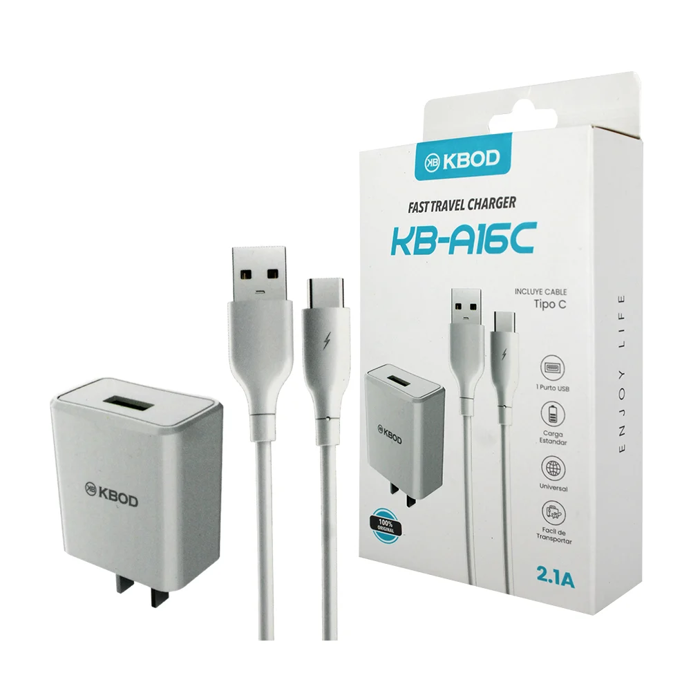 Combo cargador de carga rápida con puerto usb + cable tipo c y usb / …