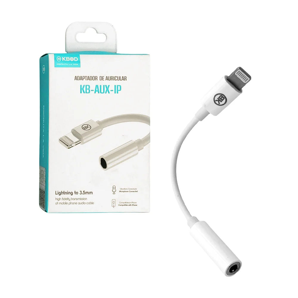 Cable adaptador pequeño, de lightning a jack 3.5 mm para audífonos / …