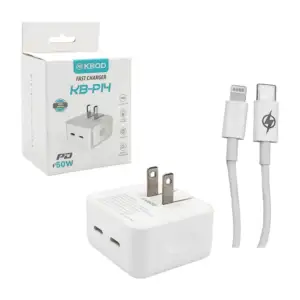 Combo cargador kbod, con cubo cargador de 2 entradas y cable lightnin…