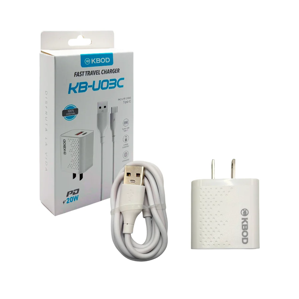 Combo cargador kbod con cubo de carga de doble entrada usb / tipo c y…