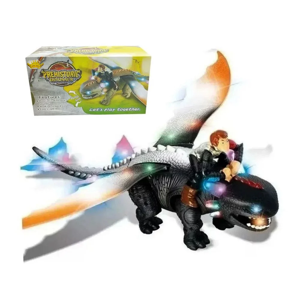 Figura de juguete dragón chimuelo e hipo prehistoric dinosaur con luz…