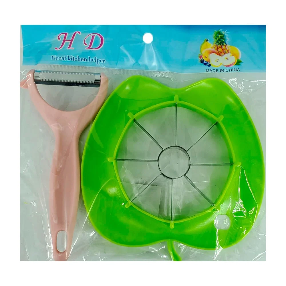 Set de cocina pelador y cortador de fruta con forma de manzana, varie…