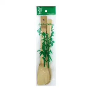 Set 2pzas cuchara y pala espátula de bambú 30cm / bamboo cutlery/ a46…