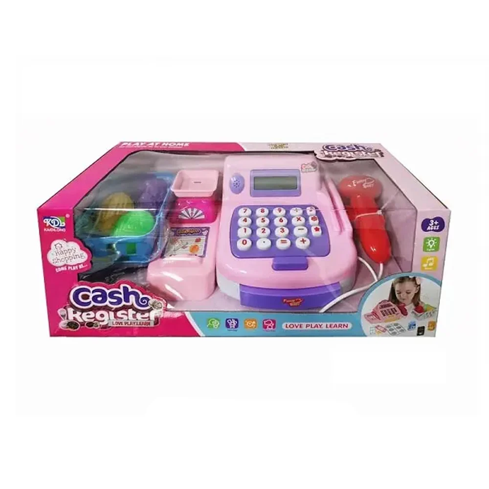 Caja registradora de juguete con bascula, dinero, luces, sonido y acc…