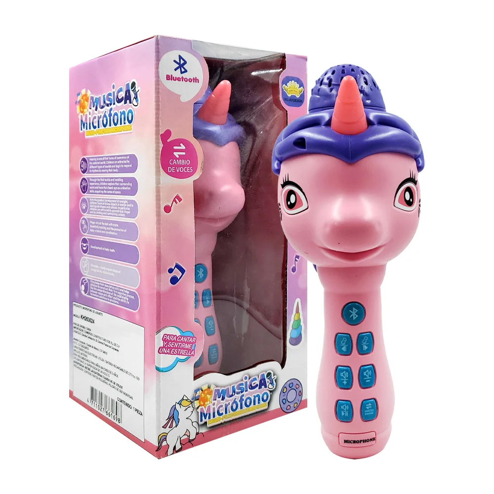 Micrófono musical de juguete multifuncional en forma de unicornio con…