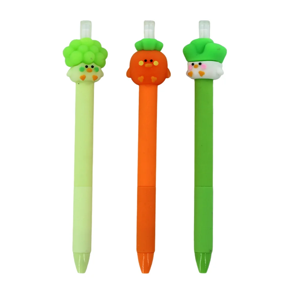 Pluma retráctil, con figura de fruta o verdura, variedad de modelos /…