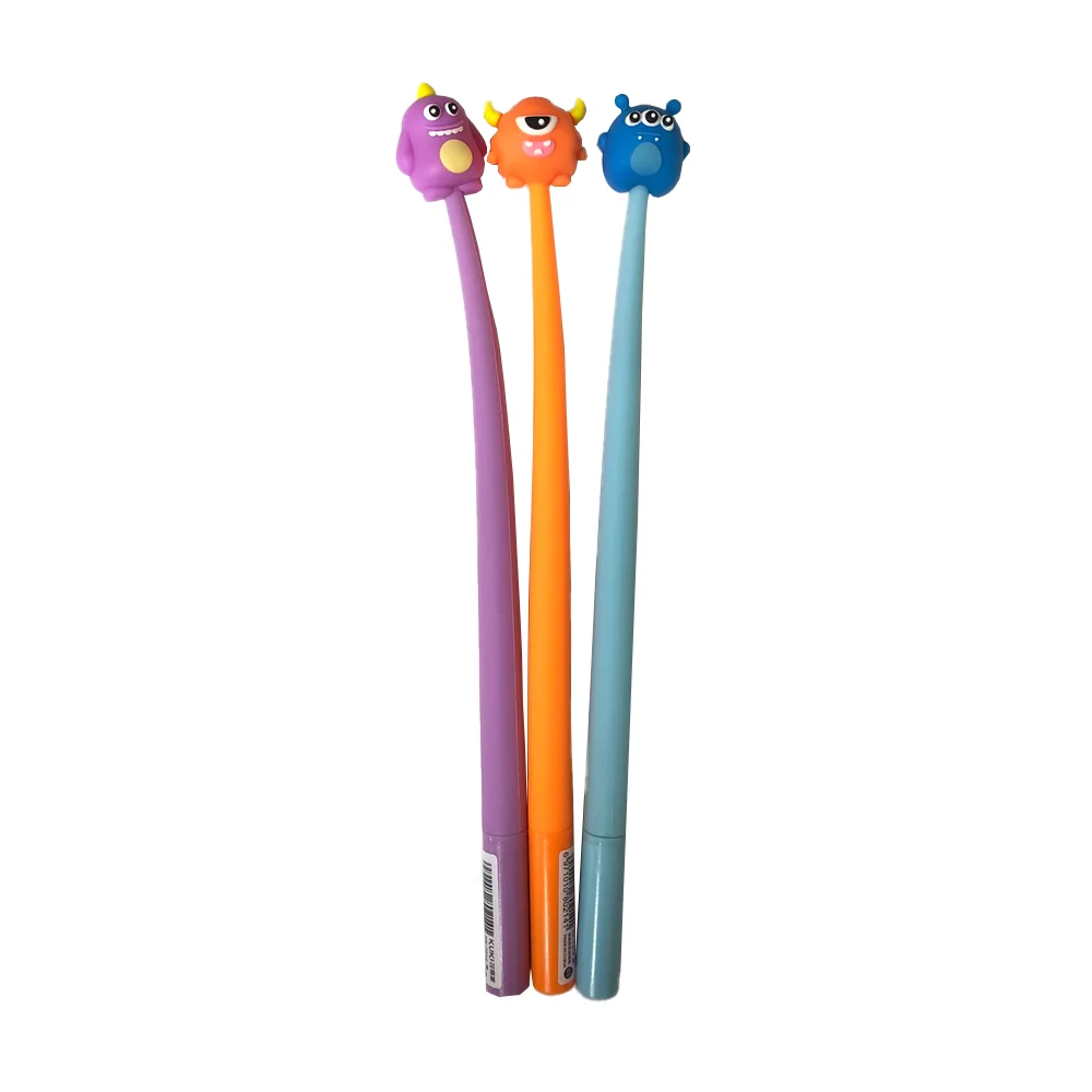 Pluma / bolígrafo flexible, figura en forma de monstruo de silicona, …