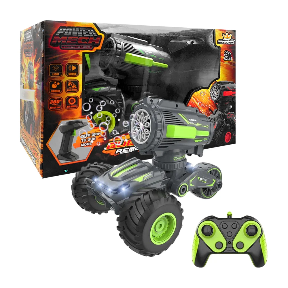 Carro a control remoto, con lanza burbujas, luces y sonido, variedad …