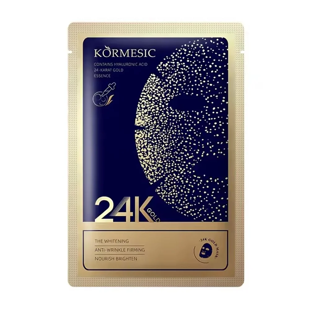 1pza Mascarilla facial kormesic con esencia 24k y ácido hialurónico 2…