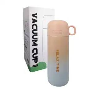 Botella termo bicolor de acero inoxidable con capacidad 500ml, varied…