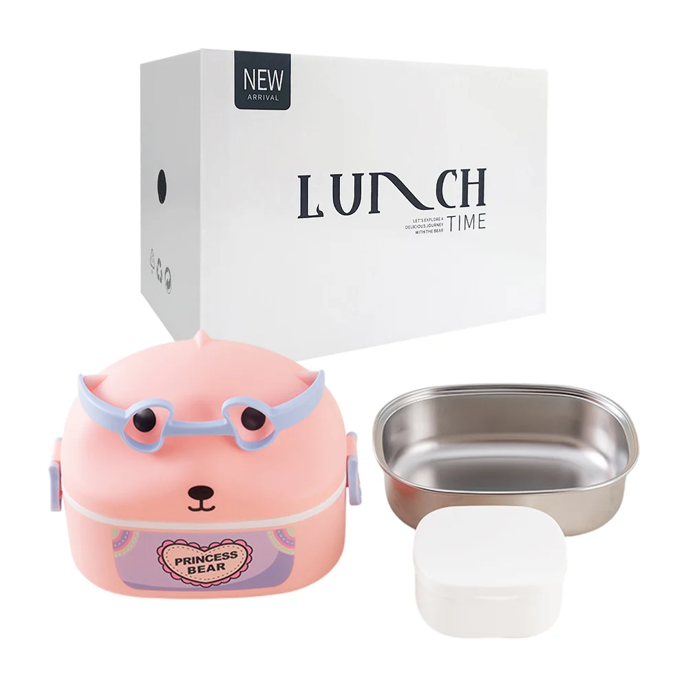 Tupper montable con diseño de animal animado con asa agarradera, band…