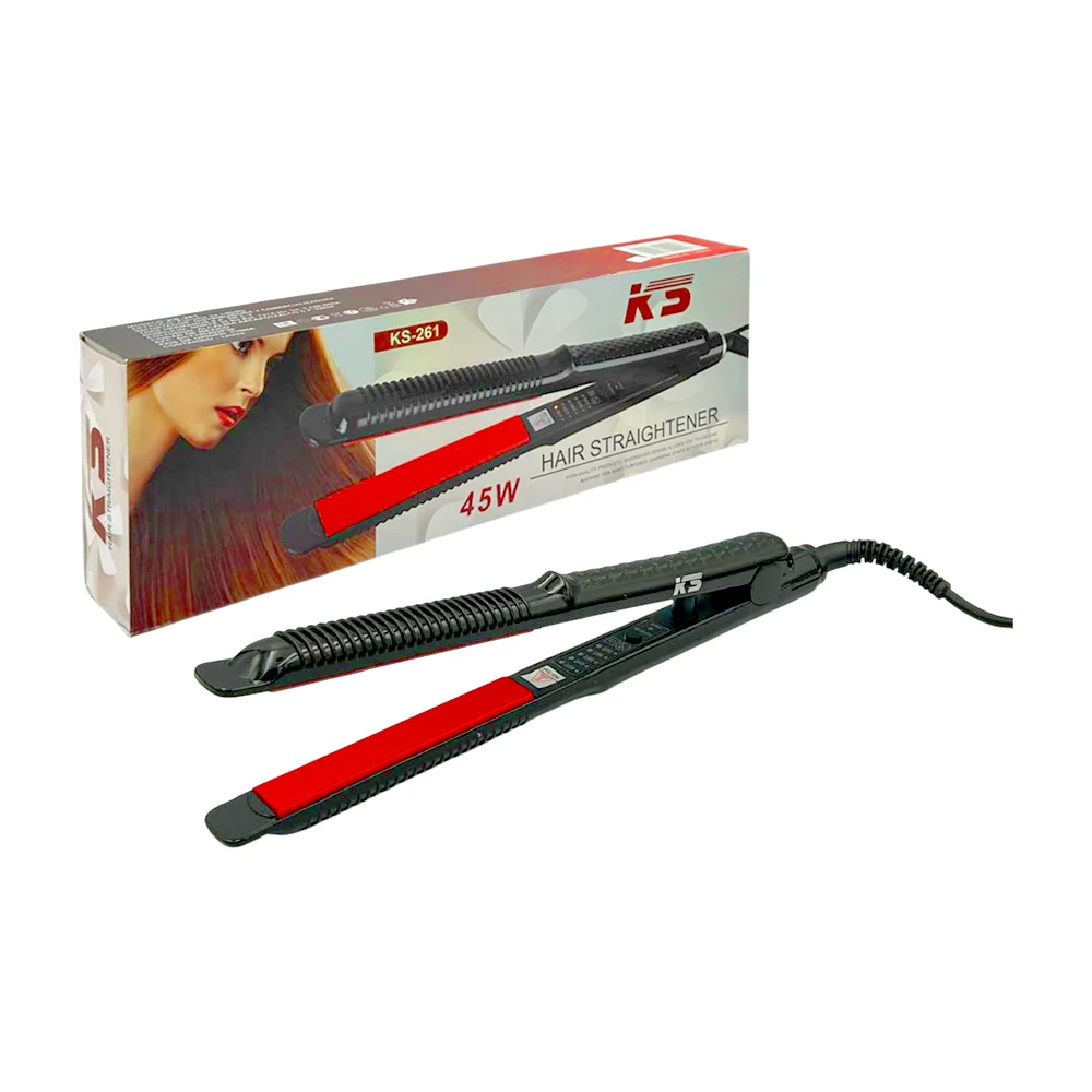 Plancha alisadora ks con 5 niveles de temperatura para el cabello, 45…