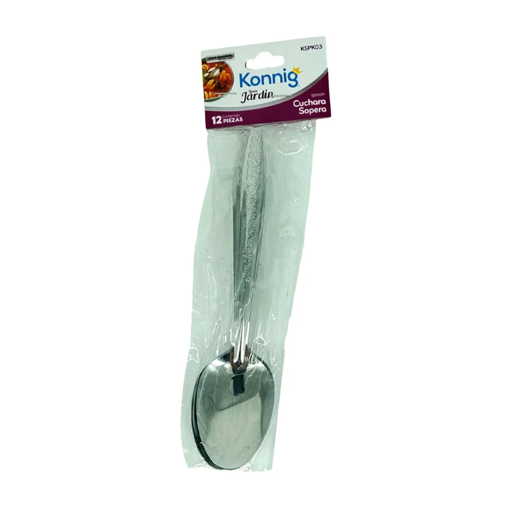 Paquete 12 cucharas soperas de acero inoxidable / konnig / kspk03