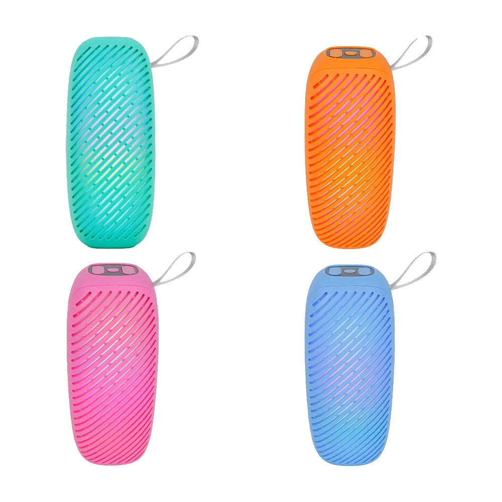 1pza Bocina cilíndrica, inalámbrica, recargable, con diseño de líneas…