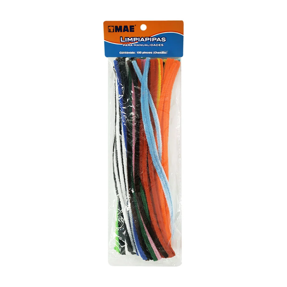 Paquete con 100 limpiapipas chenille mate para manualidades, variedad…
