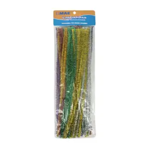 Paquete con 100 limpiapipas chenille metálicos para manualidades, var…