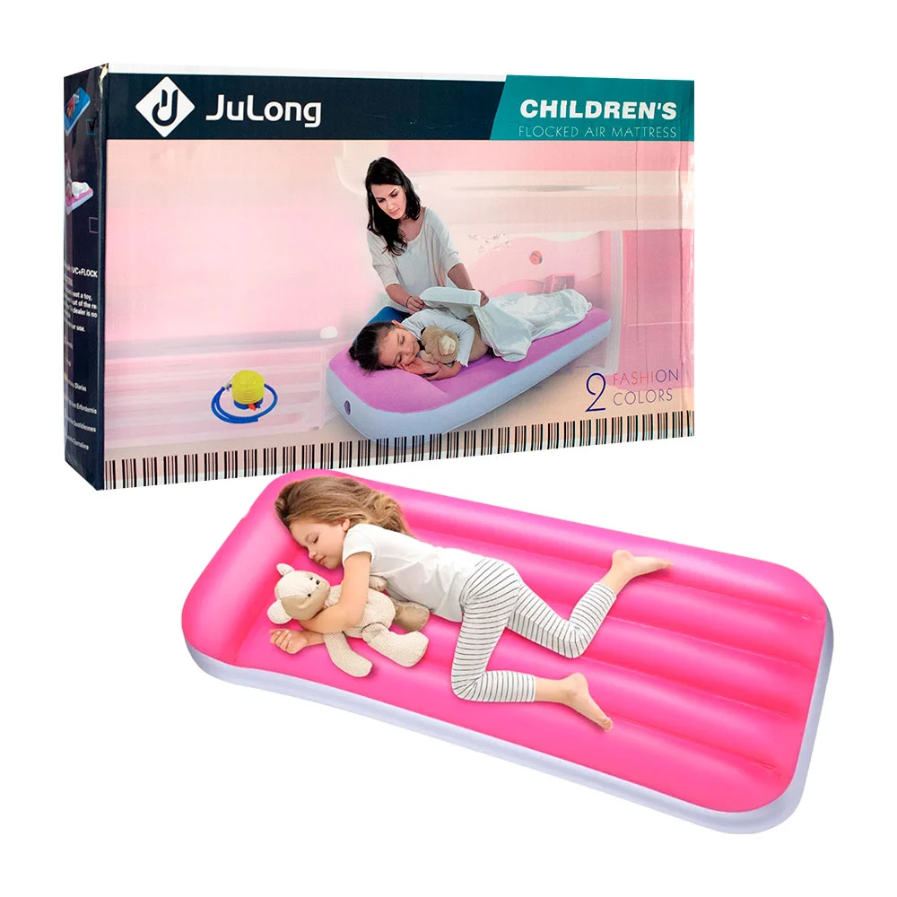 Colchoneta inflable mediana, material resistente, bicolor, uso en int…