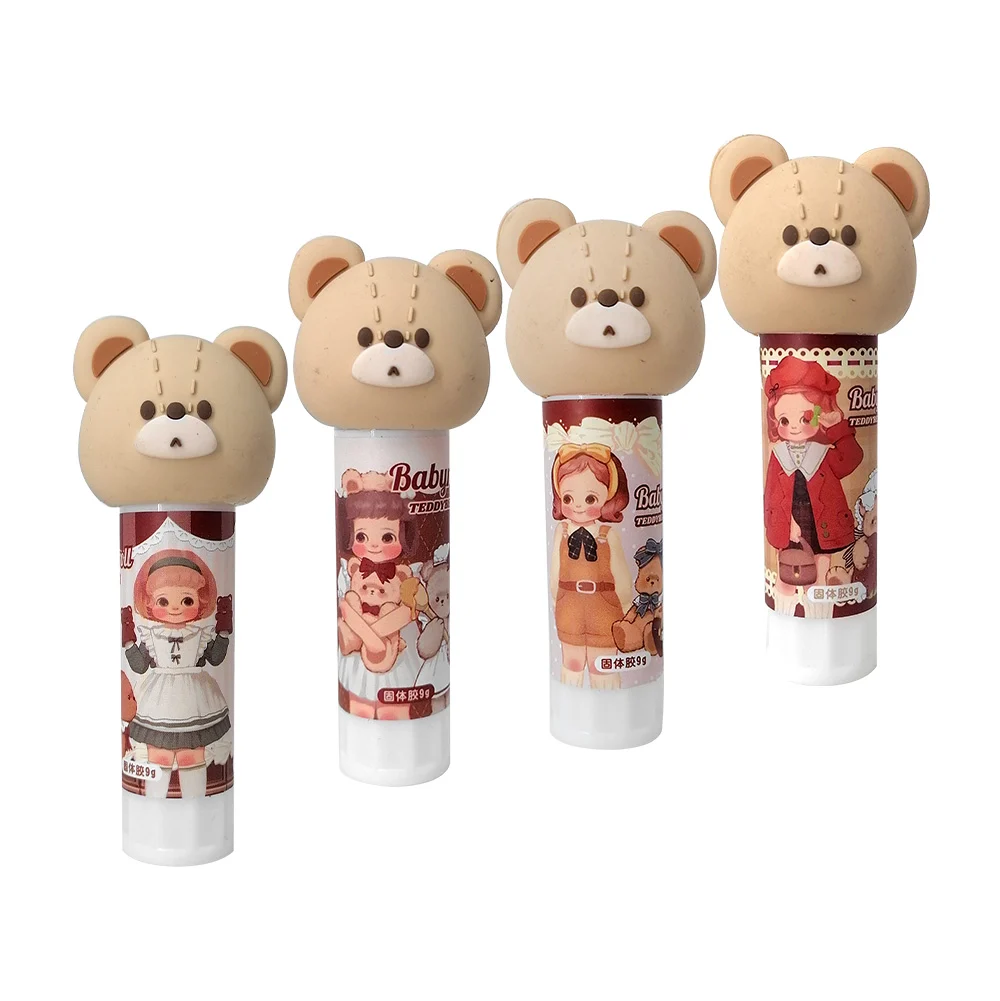 1pza Lápiz adhesivo pegamento en barra con diseño de oso, 9g / babyro…