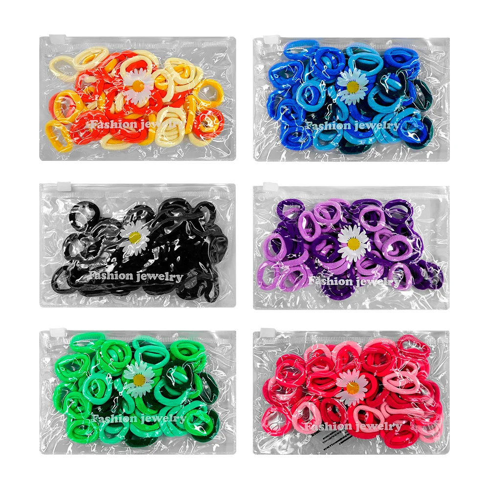 Paquete con 50 mini ligas-donas para el cabello, variedad de colores …