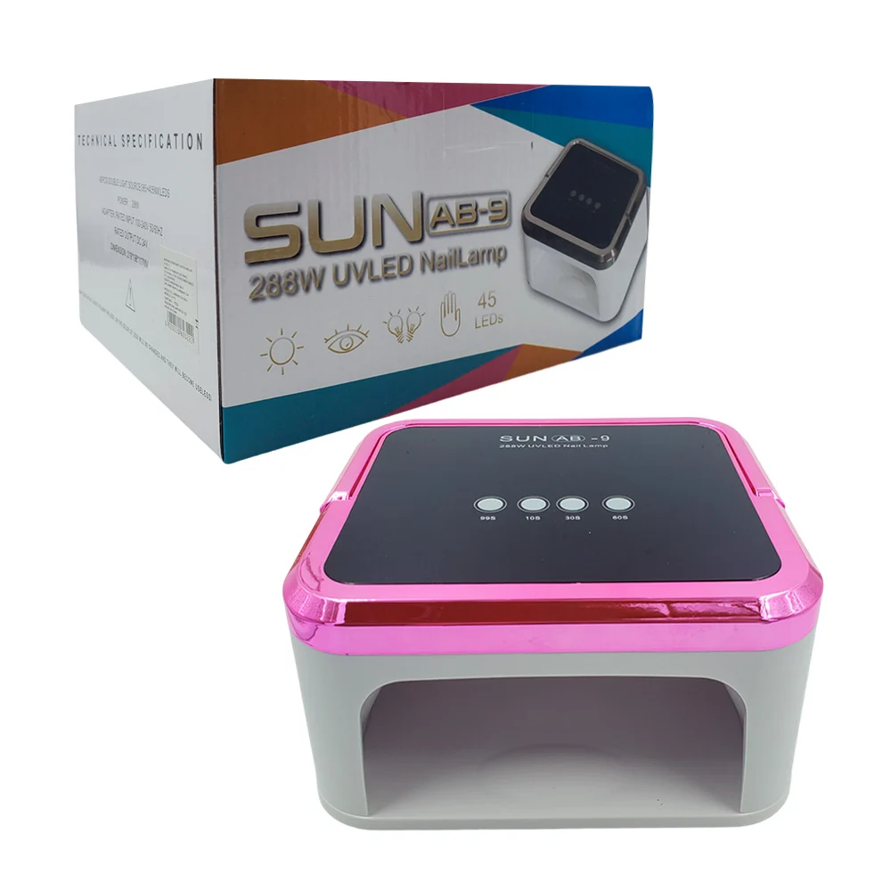 Lámpara led uv para secado de uñas en forma cuadrada con agarradera, variedad de colores / la-113
