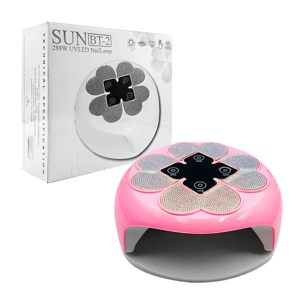 1pza Lámpara para uñas redonda, bicolor, con decoración en forma de c…
