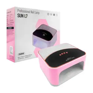 Lámpara de luz uv cuadrada para manicura con indicador en pantalla, 2…