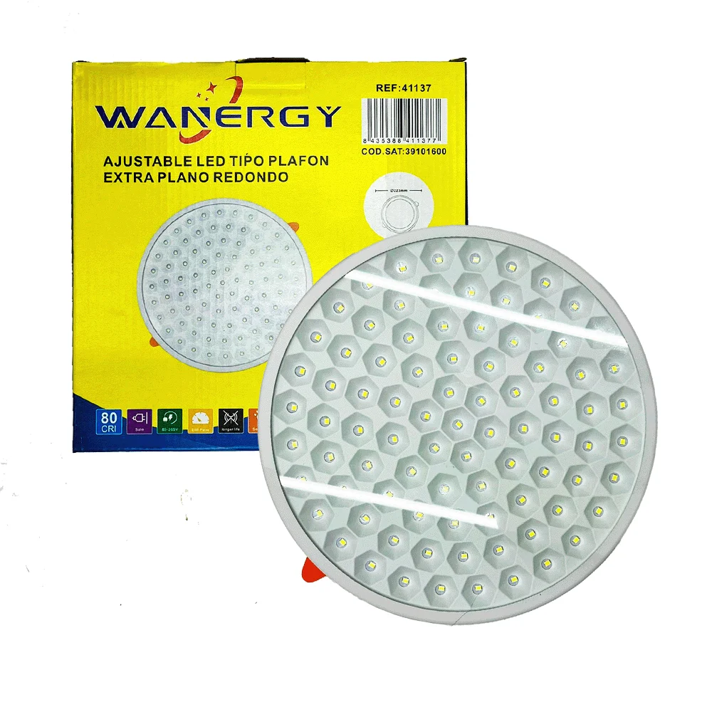 Lámpara led tipo panal redondo extra plano wanergy con consumo de 36 …