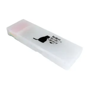 Estuche lapicero transparente con compartimento pequeño y diseño esta…