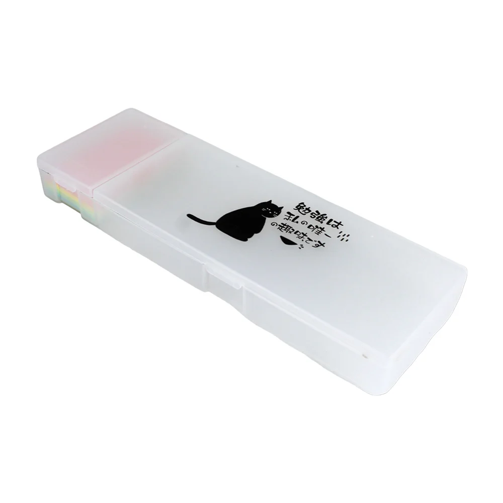 Estuche lapicero transparente con compartimento pequeño y diseño esta…
