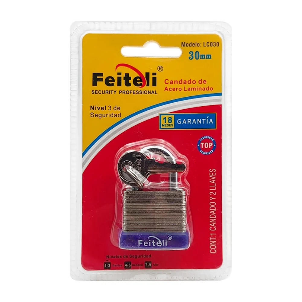Candado mini de acero laminado de gancho corto reforzado con acero, n…