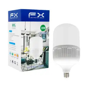 Foco bombillo led ahorrador fx de 20w, 127v, 6500k / led-20w