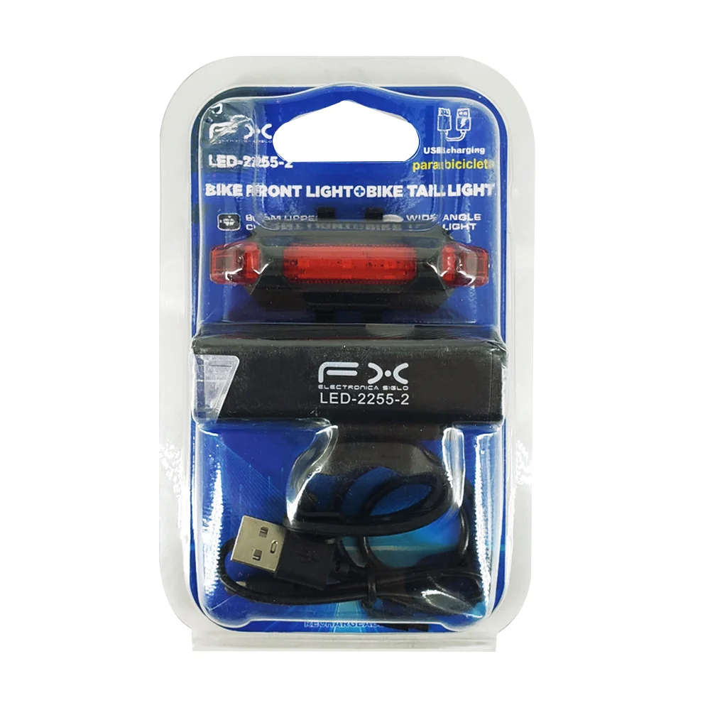 Kit lámparas recargables delantera y trasera para bicicleta / led-225…