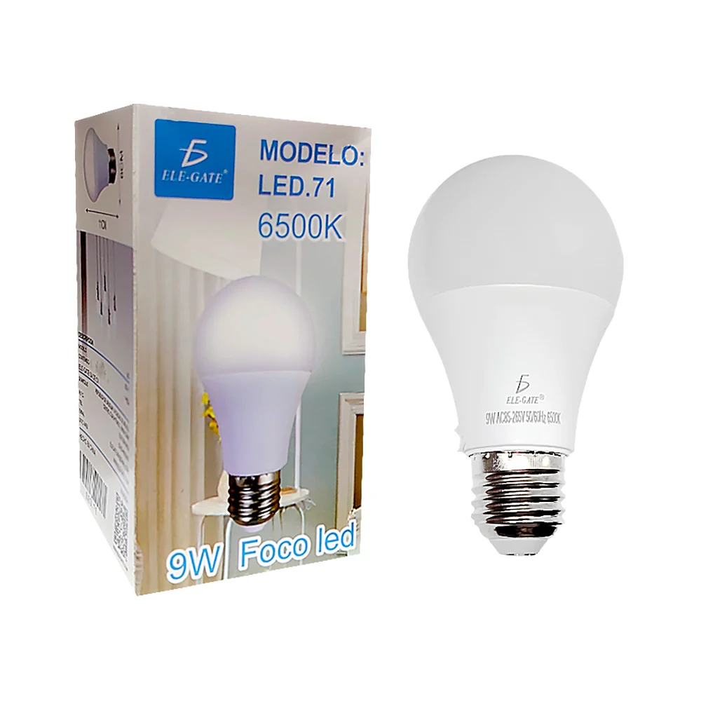 1pz foco led de 9w luz fría de 6500k
