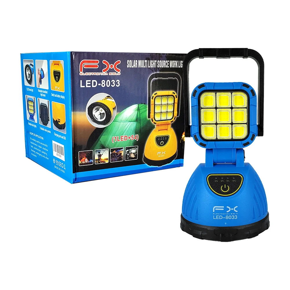 Lámpara recargable portátil multifuncional con panel solar, variedad …