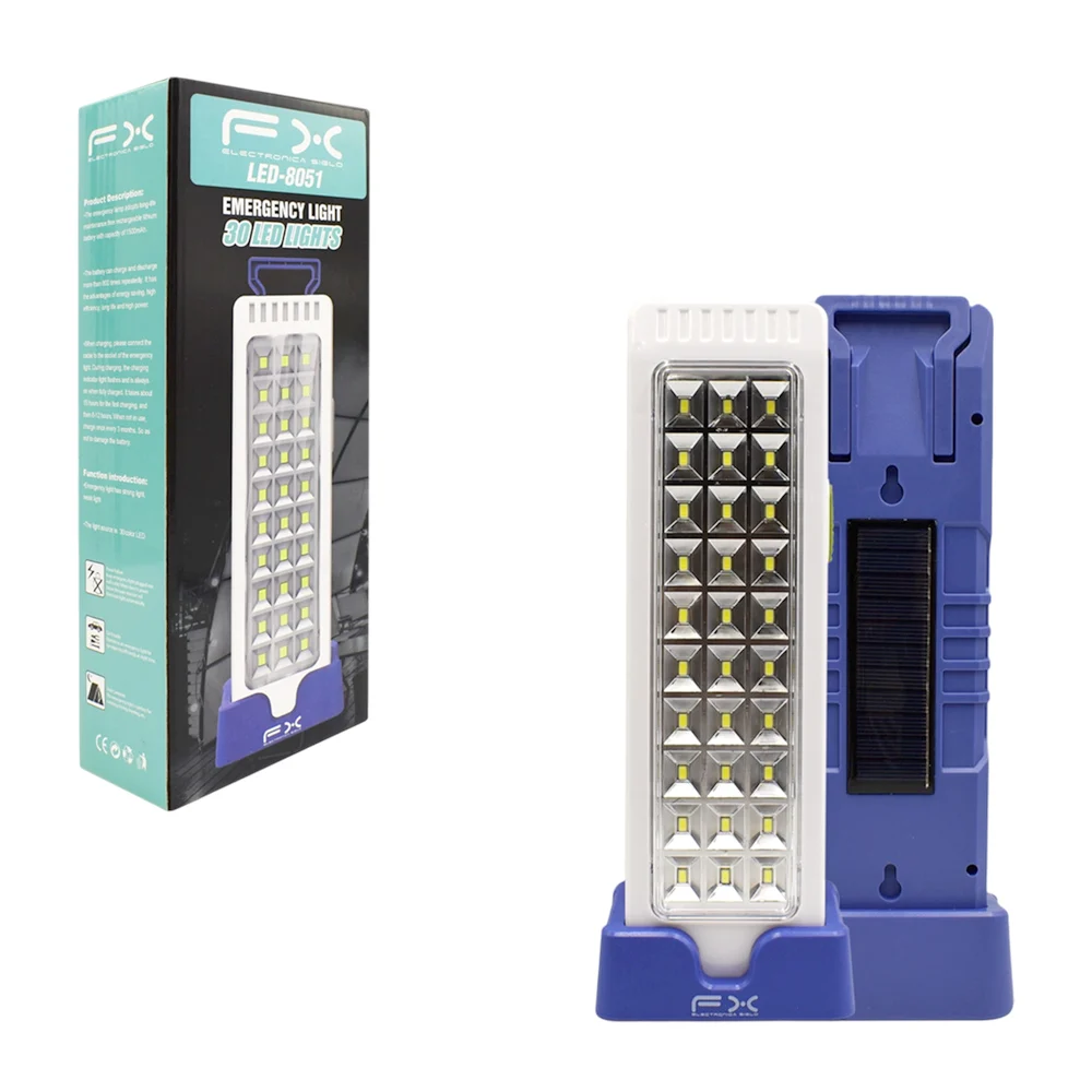 Lámpara de emergencia fx con 30 leds de alta potencia, 2 intensidades…