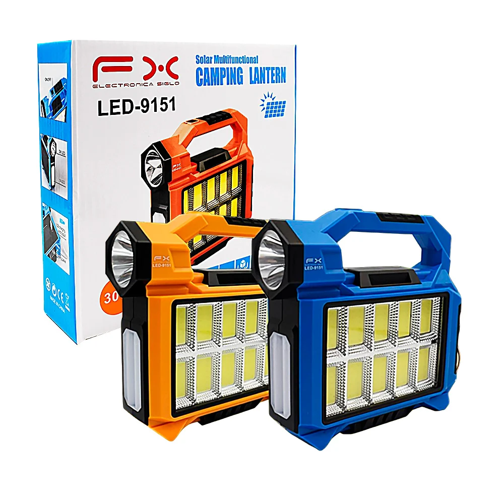 Lámpara de mano portátil de tamaño grande con 10 focos led y linterna…