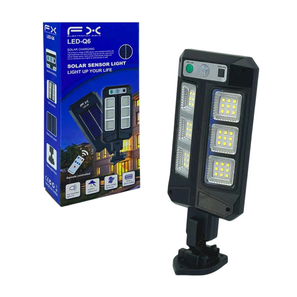 Lámpara solar recargable con sensor de movimiento y control remoto pa…