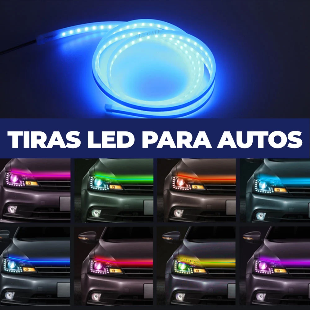 Tira de luces led para automóvil con control remoto, para iluminación…