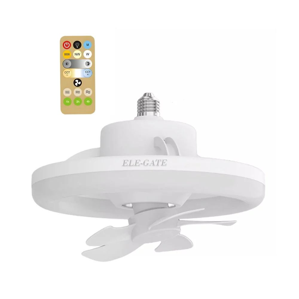 Lámpara de techo con luz led regulable y ventilador con control remot…