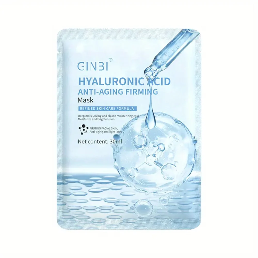 Mascarilla facial ginbi con ácido hialurónico antiarrugas, 30ml / lfs0038