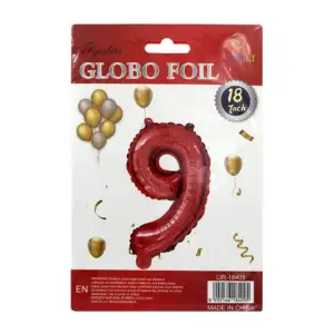 1pza Globo metálico yongli de 18 pulgadas en forma de número, varieda…