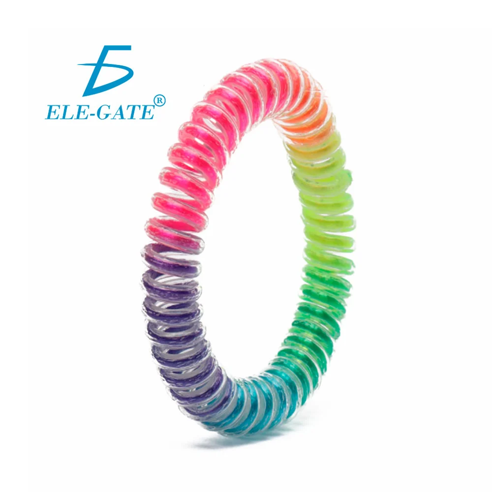 Par de ligas para el cabello con diseño en espiral multicolor, varied…