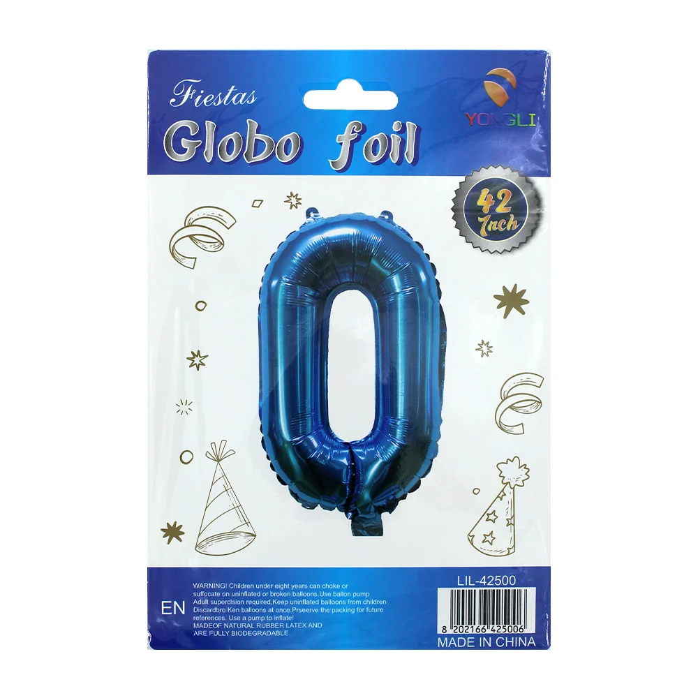 1pza Globo metálico yongli de 42 pulgadas en forma de número, varieda…