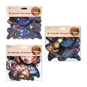 Paquete de 12 mariposas magnéticas decorativa con temática de hallowe…