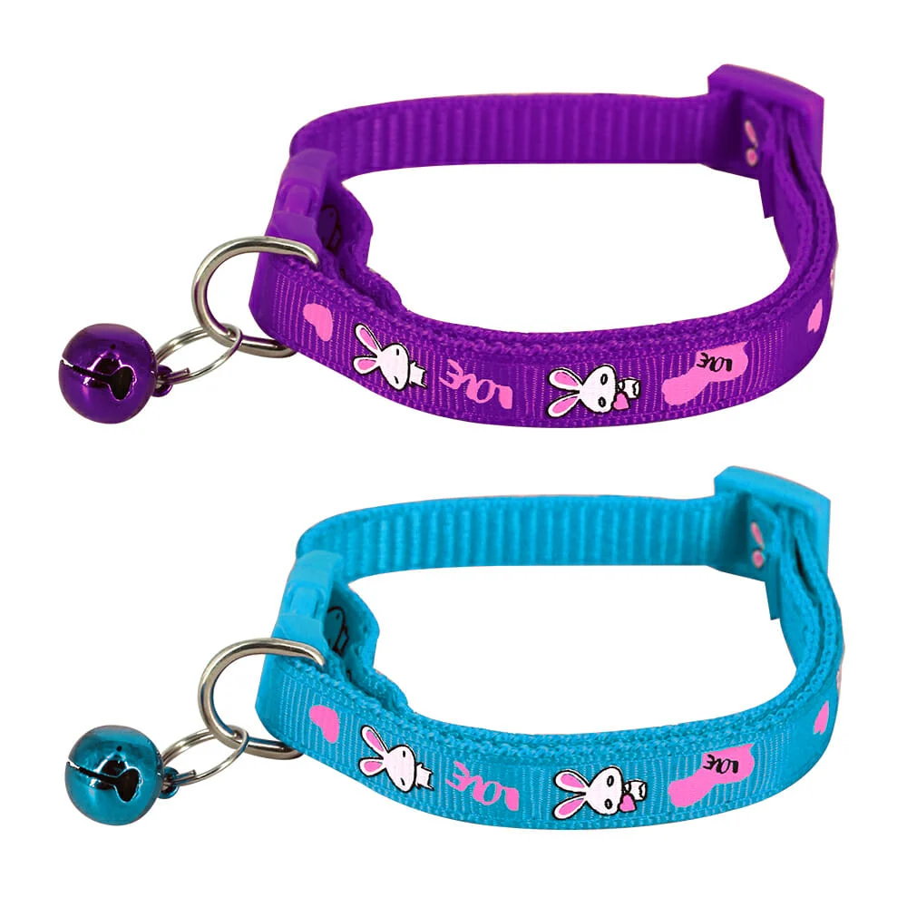 1pza Collar ajustable para mascota de talla pequeña con estampado y c…