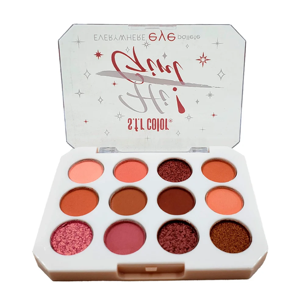 Paleta de sombras para ojos con 12 tonos, variedad de colores / s.f.r…