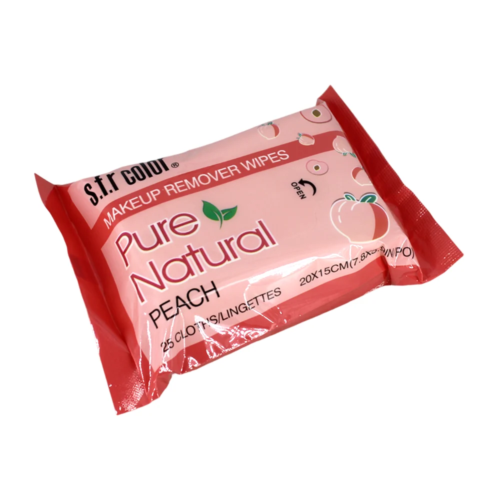 Paquete con 25 toallitas húmedas desmaquillantes pure natural con extracto de frutas, variedad de aromas / 5308 / 5307 / 5306 / inn-fw-049