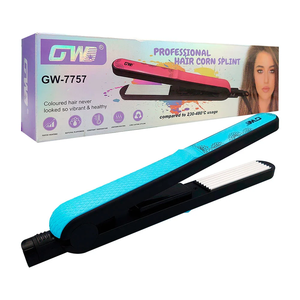 Plancha rizadora 2 en 1 con 5 modos de temperatura para el cabello, 4…