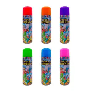 Lata con serpentina de colores para fiesta, 260ml / lp-247